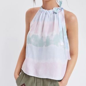 Anthropologie Cloth & Stone Tie-Neck Halter Tank M